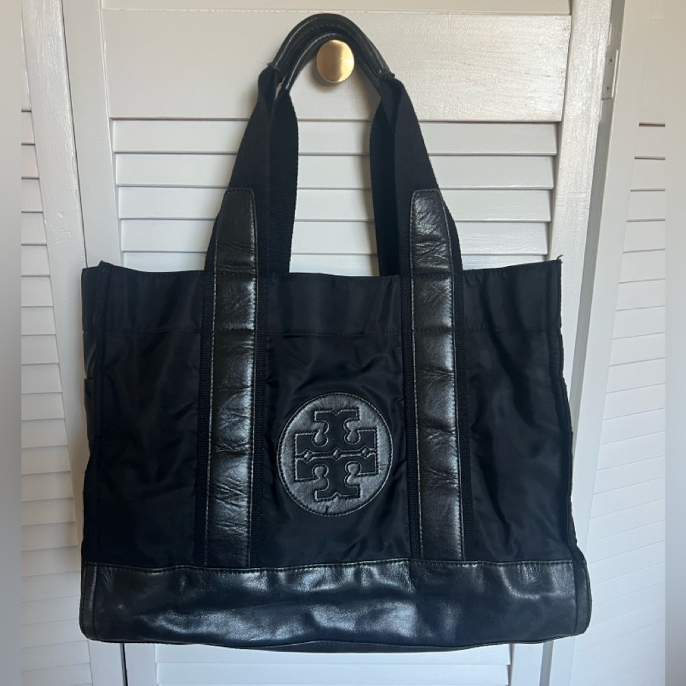 Tory Burch Nylon & Leather Tote Bag